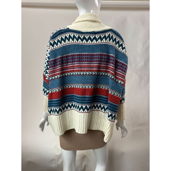 Jon & Anna M Knit Sweater Cardigan Multicolor Acrylic Blend Shawl Collar - Picture 4 of 16